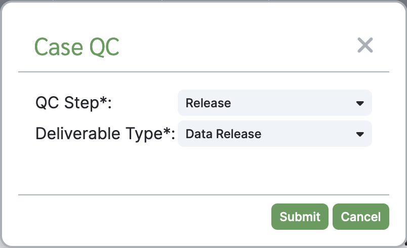 Case QC Dialog
